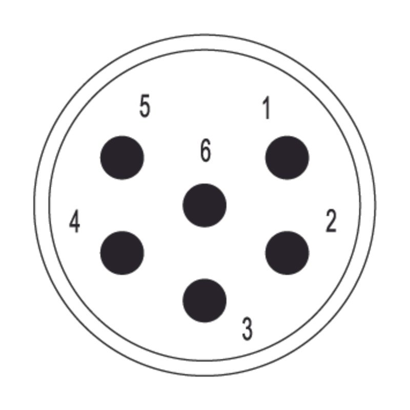 SAI-M23-SE-6 1170000000 Circular Connectors (M8, M12, MIL-SPEC)