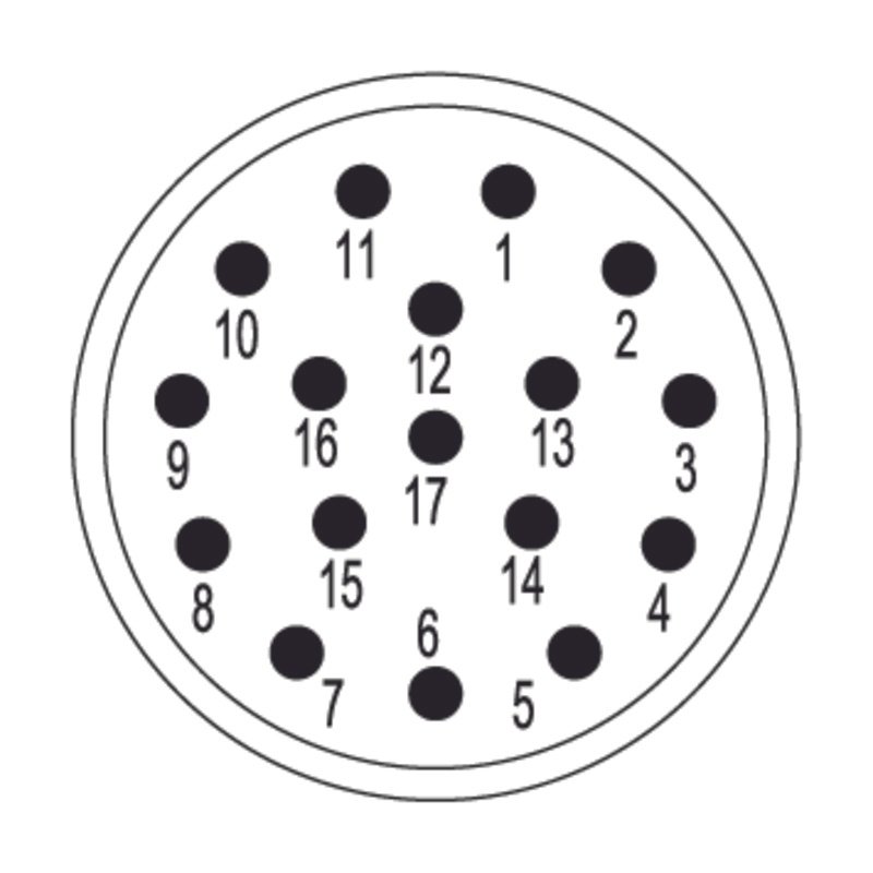 SAI-M23-SE-17 1170100000 Circular Connectors (M8, M12, MIL-SPEC)