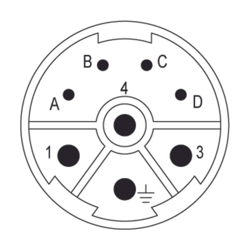 SAI-M23-SE-L-4/4 1170380000 Circular Connectors (M8, M12, MIL-SPEC)