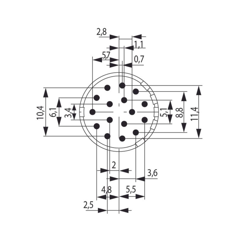 SAI-M23-SE-16-F 1224240000 Circular Connectors (M8, M12, MIL-SPEC)