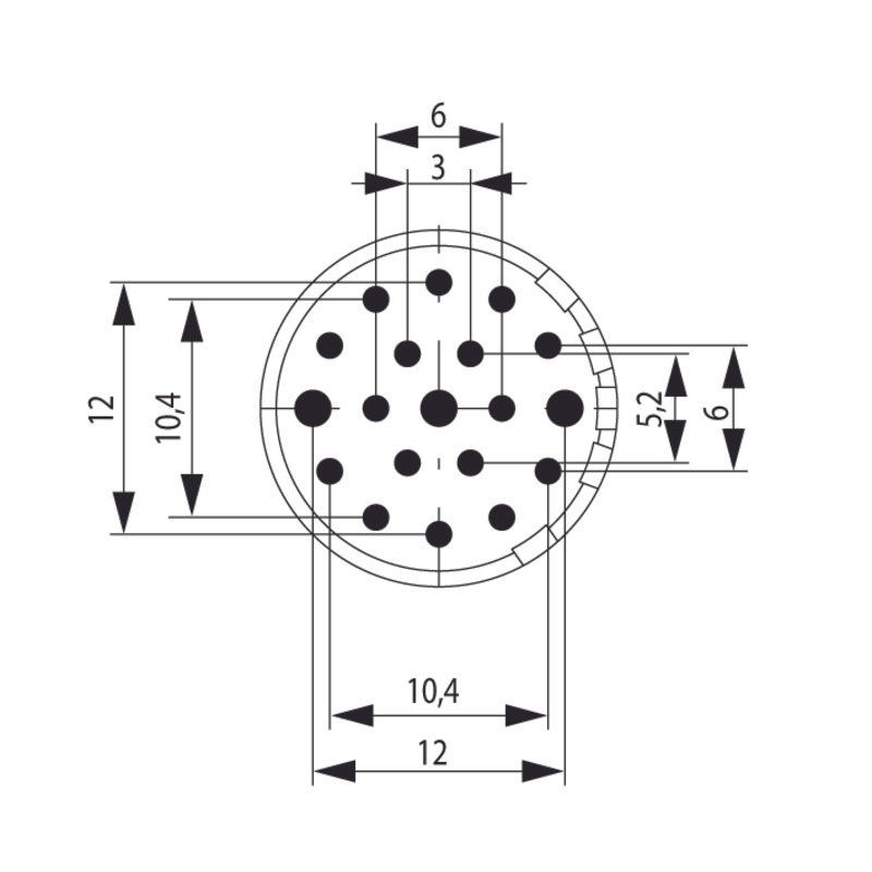 SAI-M23-BE-19-F-PE 1224440000 Circular Connectors (M8, M12, MIL-SPEC)