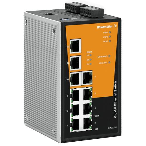 Weidmuller IE-SW-PL10M-3GT-7TX 1241290000 Ethernet Switches (Unmanaged, Managed, PoE)