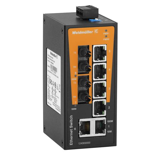 Weidmuller IE-SW-BL08T-6TX-2ST 1286570000 Ethernet Switches (Unmanaged, Managed, PoE)