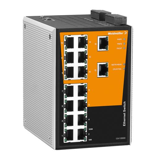 Weidmuller IE-SW-PL16MT-16TX 1286820000 Ethernet Switches (Unmanaged, Managed, PoE)