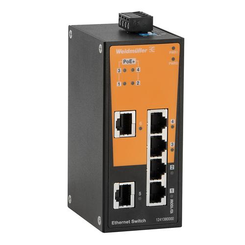 Weidmuller IE-SW-BL06T-2TX-4POE 1286920000 Ethernet Switches (Unmanaged, Managed, PoE)