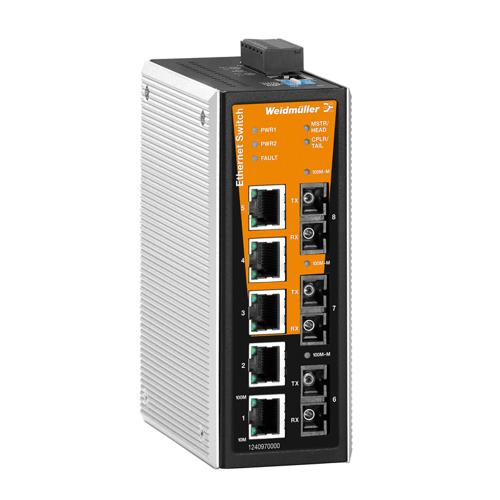 Weidmuller IE-SW-VL08MT-5TX-1SC-2SCS 1345240000 Ethernet Switches (Unmanaged, Managed, PoE)