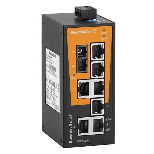 Weidmuller IE-SW-BL08T-7TX-1SC 1412080000 Ethernet Switches (Unmanaged, Managed, PoE)