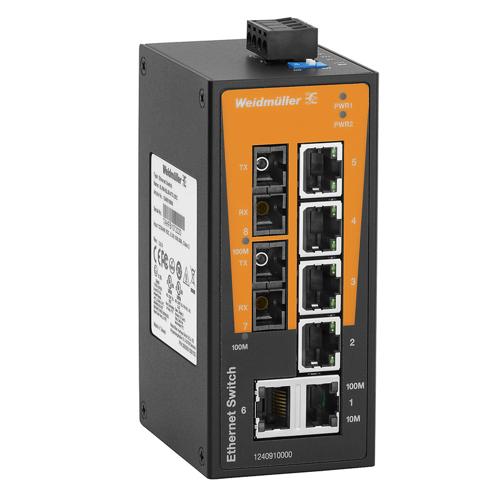 Weidmuller IE-SW-BL08-6TX-2SCS 1412110000 Ethernet Switches (Unmanaged, Managed, PoE)