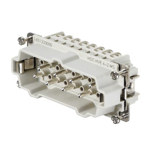 Weidmuller HDC HVE 6+2 MS 1651330000 Wire-to-Wire Connectors