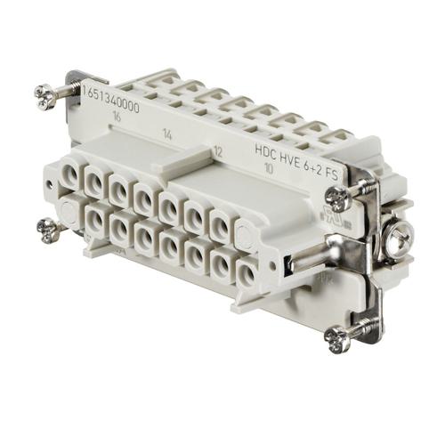 Weidmuller HDC HVE 6+2 FS 1651340000 Wire-to-Wire Connectors