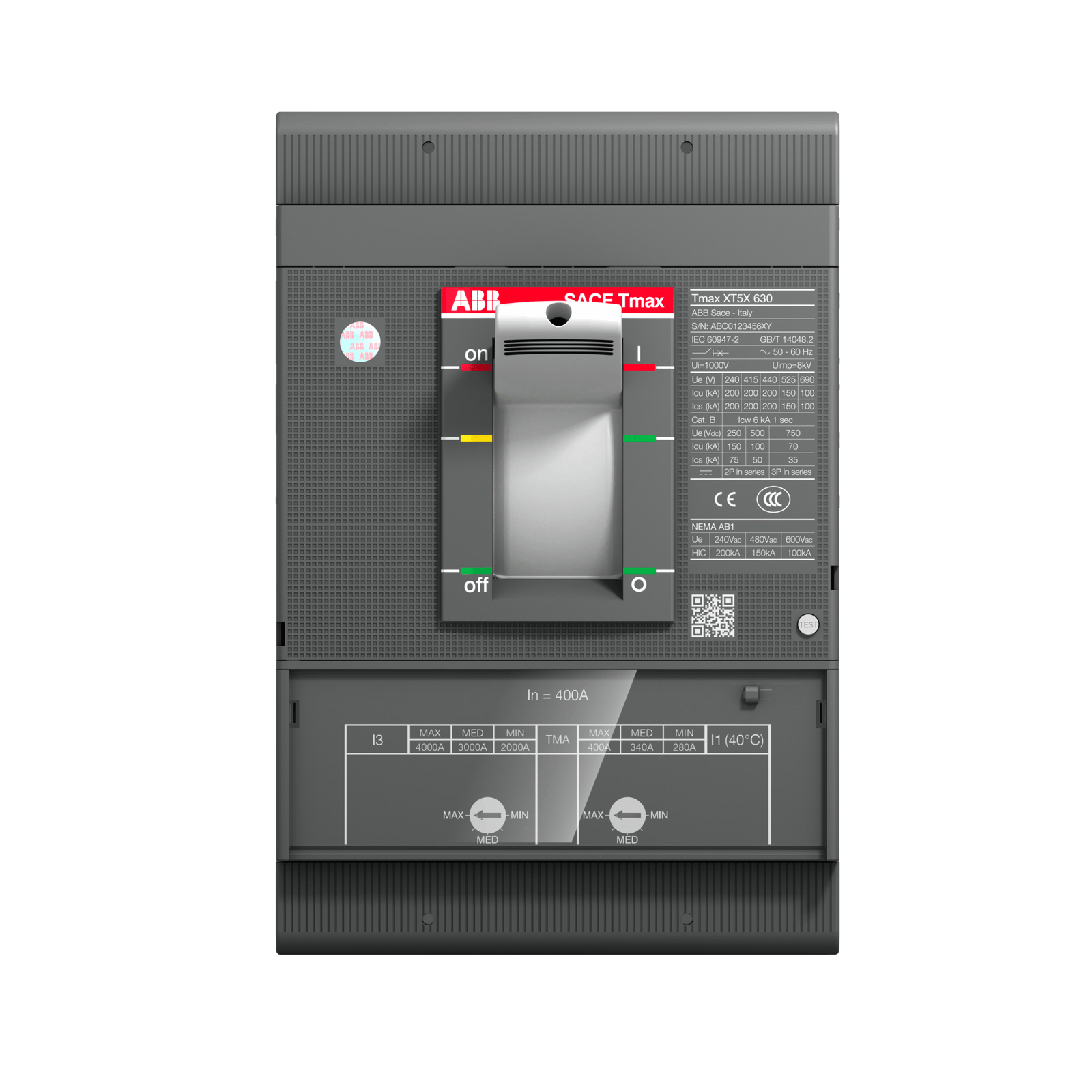 XT5N 630 TMA 630-6300 3p F F 50¬∞C 1SDA100351R1 Air Circuit Breakers