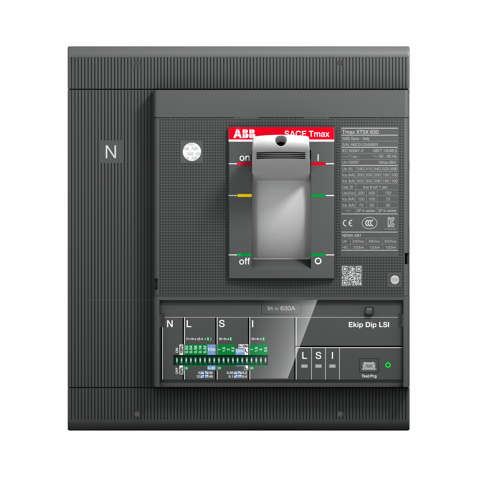 XT5S 630 Ekip Dip LS/I In=630 4p F F 1SDA100467R1 Air Circuit Breakers