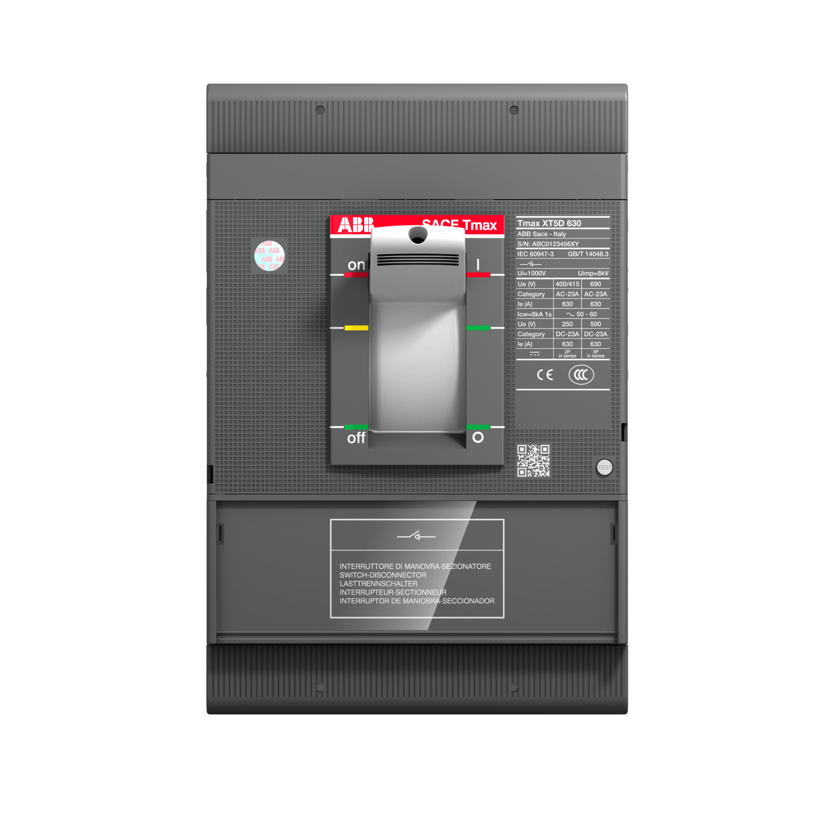 XT5D 630 3p F F 1SDA100547R1 Disconnect Switches