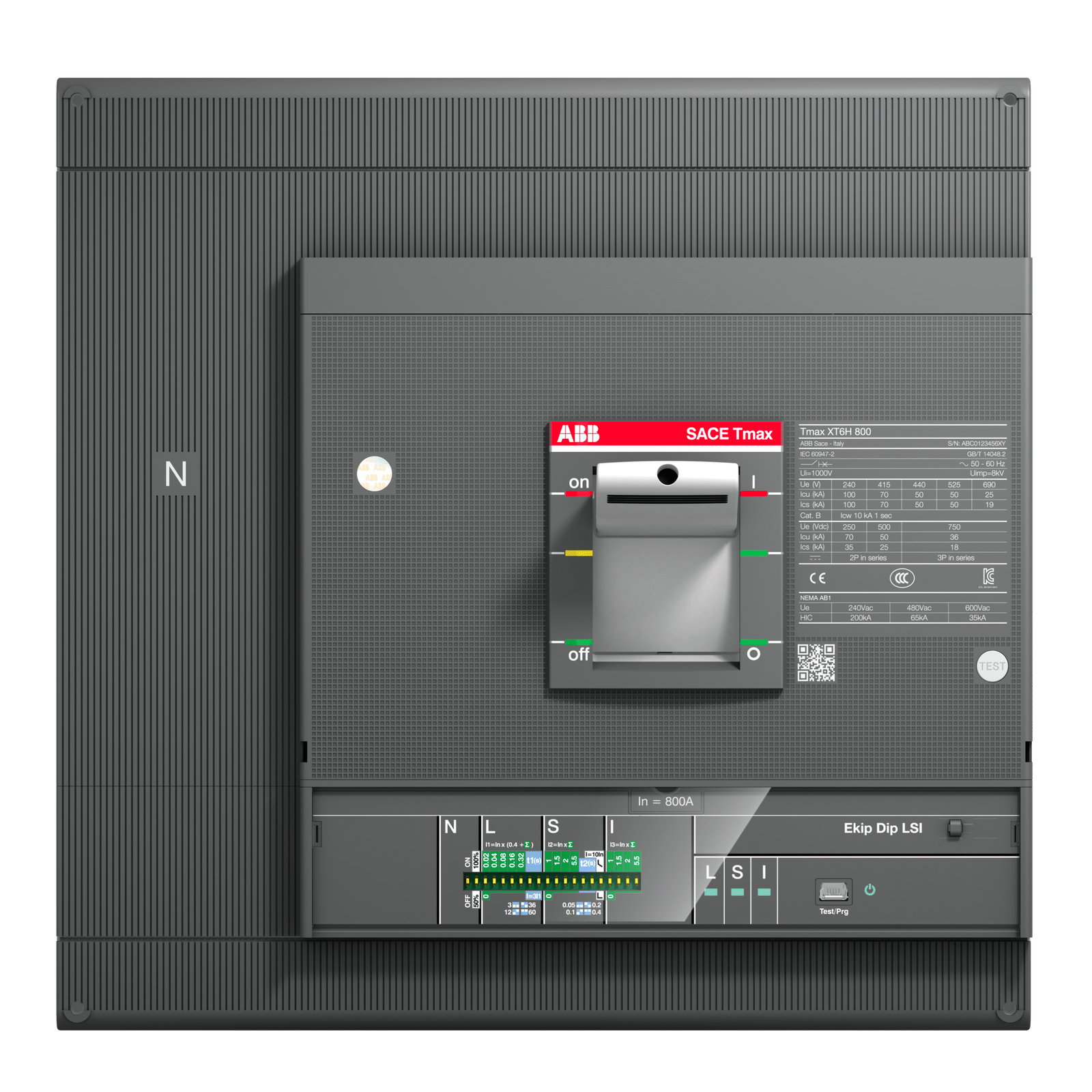 XT6S 1000 Ekip Dip LS/I In=1000 4p F F 1SDA100755R1 Air Circuit Breakers