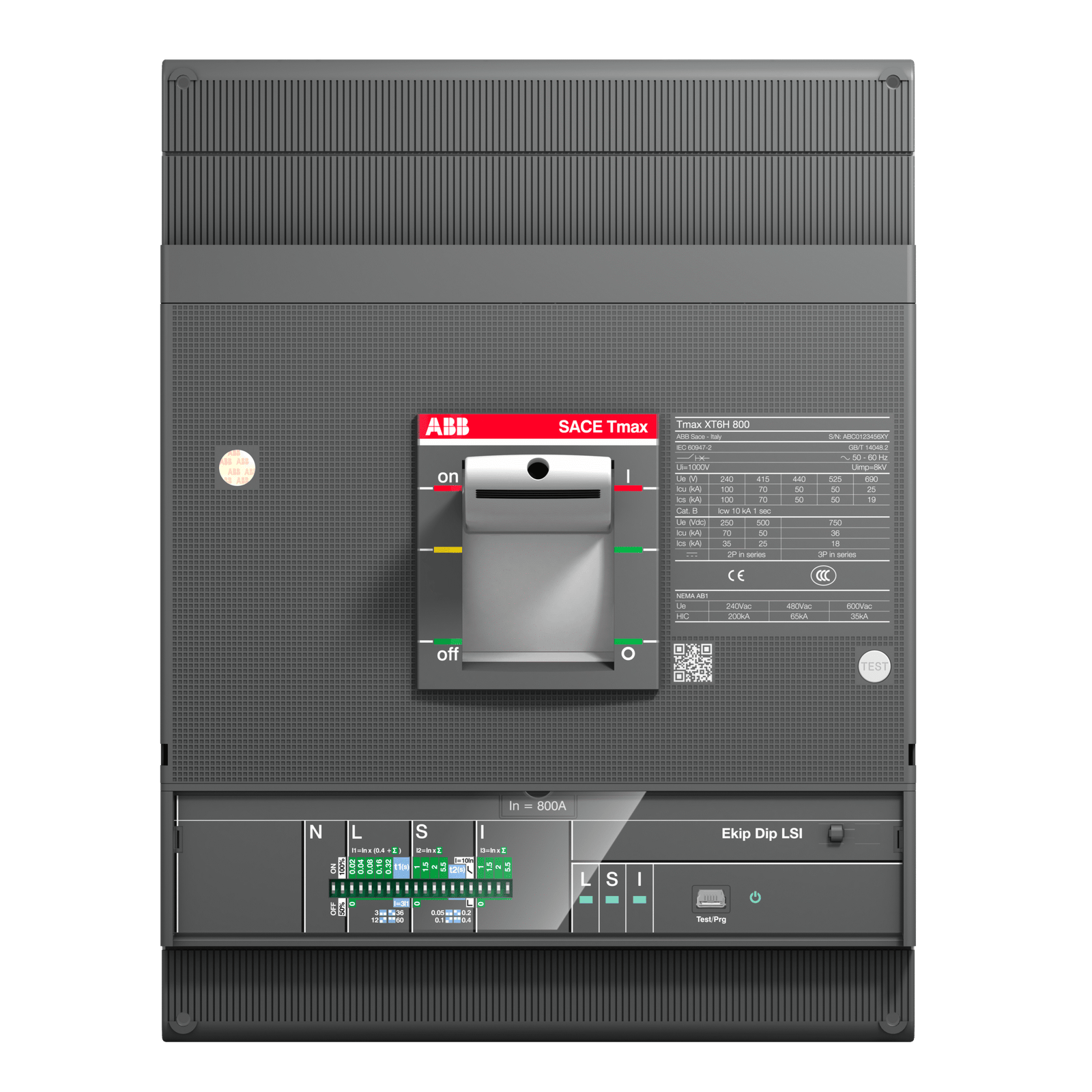 XT6N 800 Ekip Dip LS/I In=630 3p F F 1SDA107562R1 Air Circuit Breakers