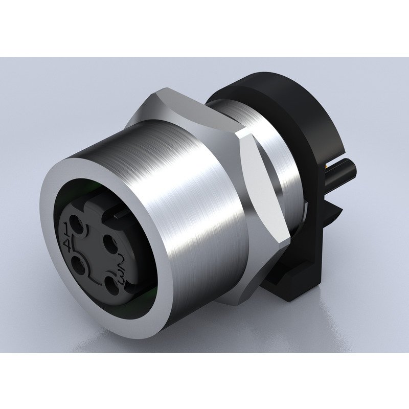 M12 D-CODED CON FEMALE 180¬∞ 2424200000 Circular Connectors (M8, M12, MIL-SPEC)