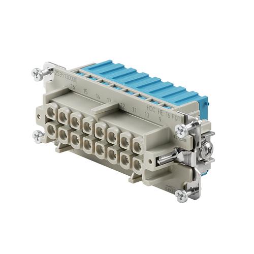 Weidmuller HDC HE 16 N FQT BL 2535130000 Wire-to-Wire Connectors
