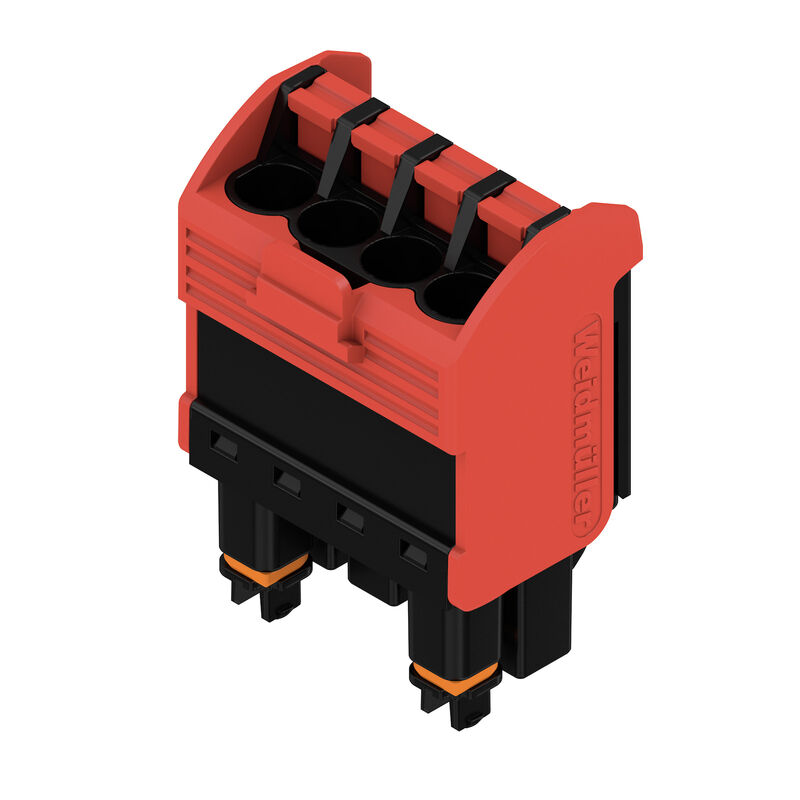 Weidmuller BHF 5.00/04/180LH BK/RD 2555620000 Cable Glands & Fittings — PCB Headers & Receptacles