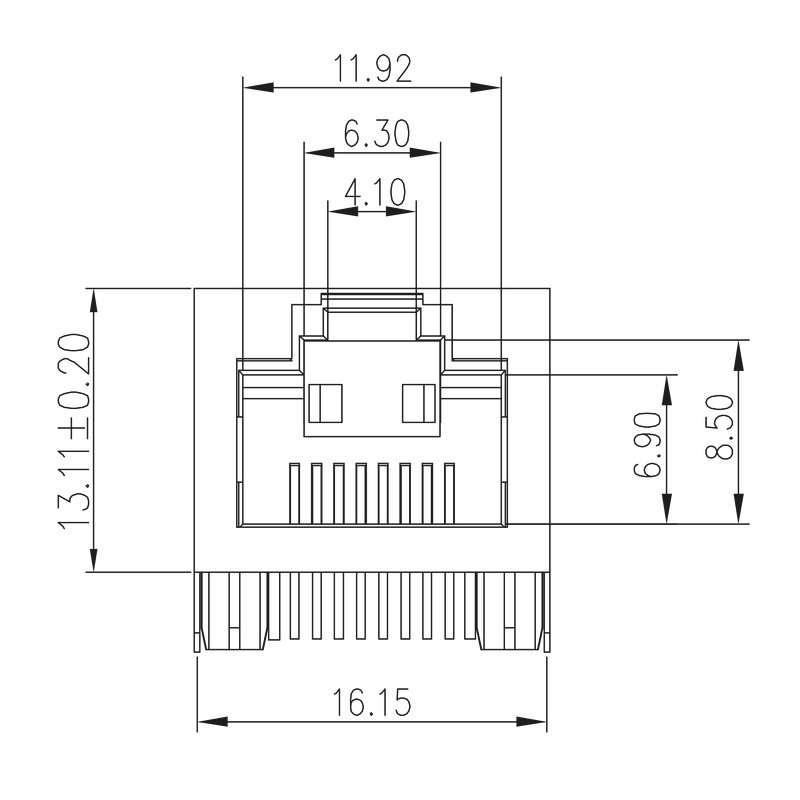 RJ45C5 R1U 2.8N4N RL 2638490000 PCB Headers & Receptacles
