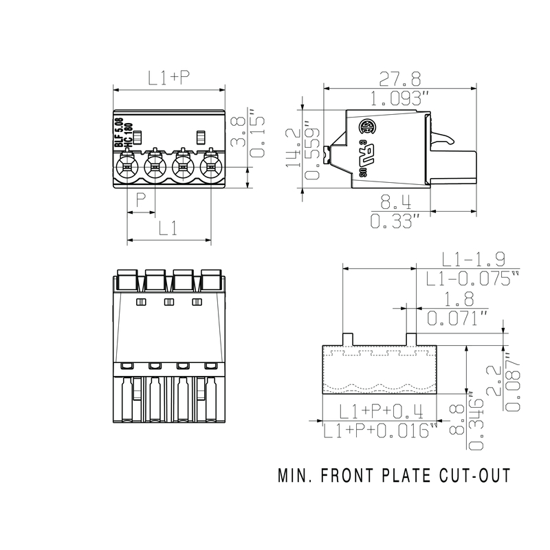 BLF 5.08HC/04/180F AU BK BX PRT 2669730000 Cable Glands & Fittings