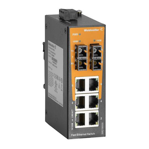 Weidmuller IE-SW-EL08-6TX-2SCS 2682180000 Ethernet Switches (Unmanaged, Managed, PoE)