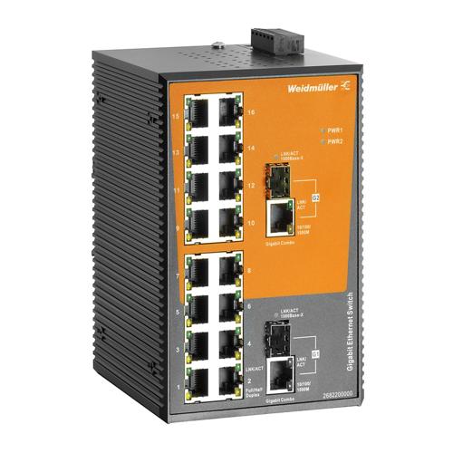 Weidmuller IE-SW-EL18-16TX-2GC 2682200000 Ethernet Switches (Unmanaged, Managed, PoE)
