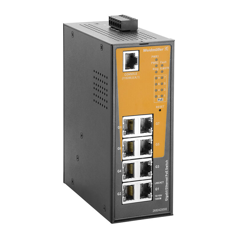 Weidmuller IE-SW-AL08M-8GTPOE 2682420000 Ethernet Switches (Unmanaged, Managed, PoE)
