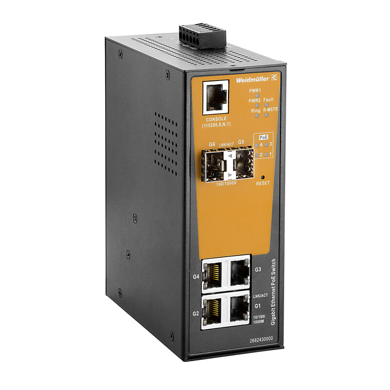 Weidmuller IE-SW-AL06M-4GTPOE-2GESFP 2682430000 Ethernet Switches (Unmanaged, Managed, PoE)