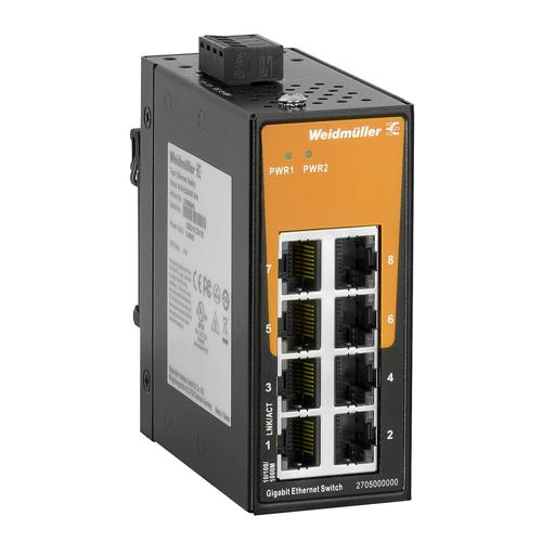 Weidmuller IE-SW-EL08-8GT-MINI 2705000000 Ethernet Switches (Unmanaged, Managed, PoE)