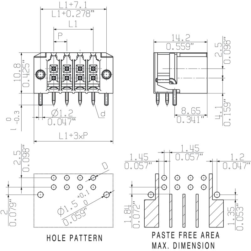 S2C-SMT 3.50/22/90LF 1.5SN BK TR 2860520000 PCB Headers & Receptacles
