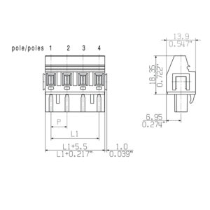 BLZ 7.62/11/90B SN GN BX 2865260000 Cable Glands & Fittings