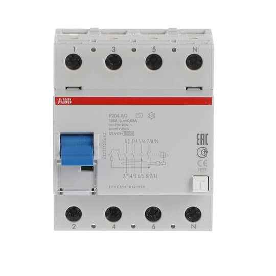 F204 AC-125/0.03 2CSF204001R1950 Residual Current Devices (RCD)