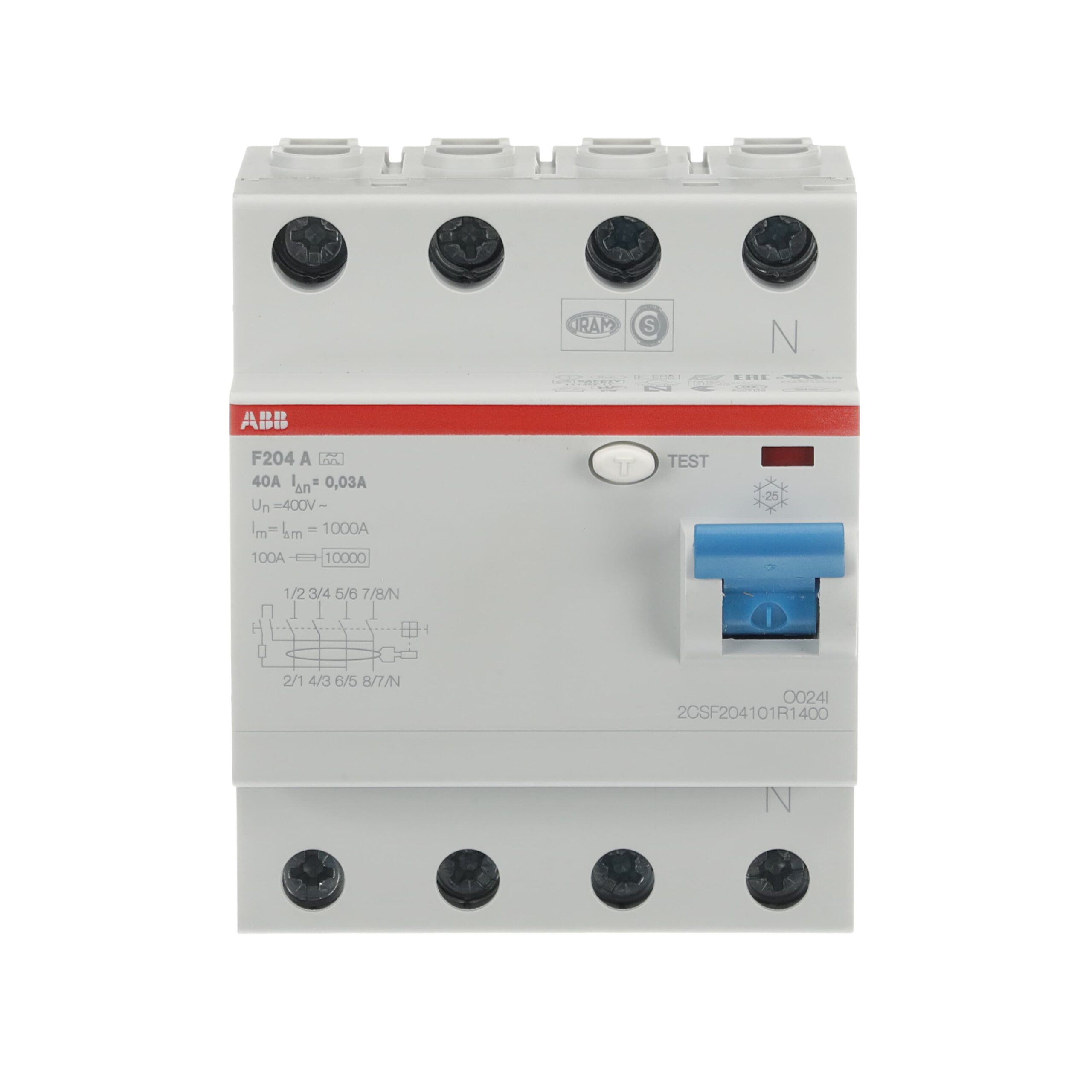 F204 A-40/0.03 2CSF204101R1400 Residual Current Devices (RCD)