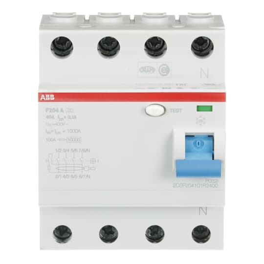 F204 A-40/0.1 2CSF204101R2400 Residual Current Devices (RCD)
