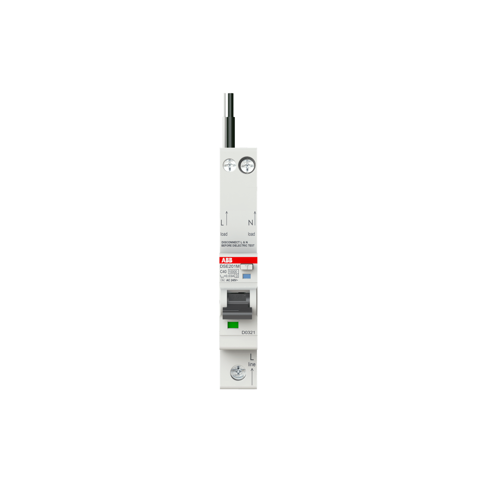 DSE201 M C40 AC30 - N Black 2CSR275053R1404 Residual Current Devices (RCD)