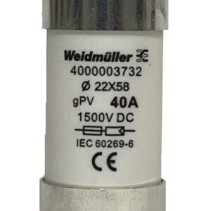 FUSE WSFL 22X58 40A 1K5V GPV 4000003732 Fuses & Fuse Holders