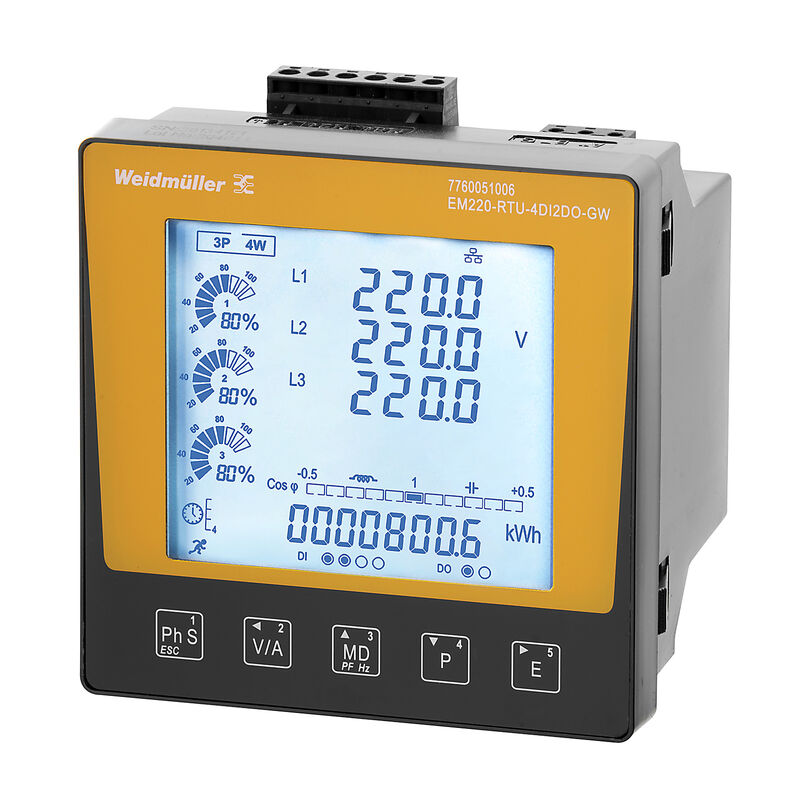 Weidmuller EM220-RTU-4DI2DO-GW 7760051006 Power Quality Meters