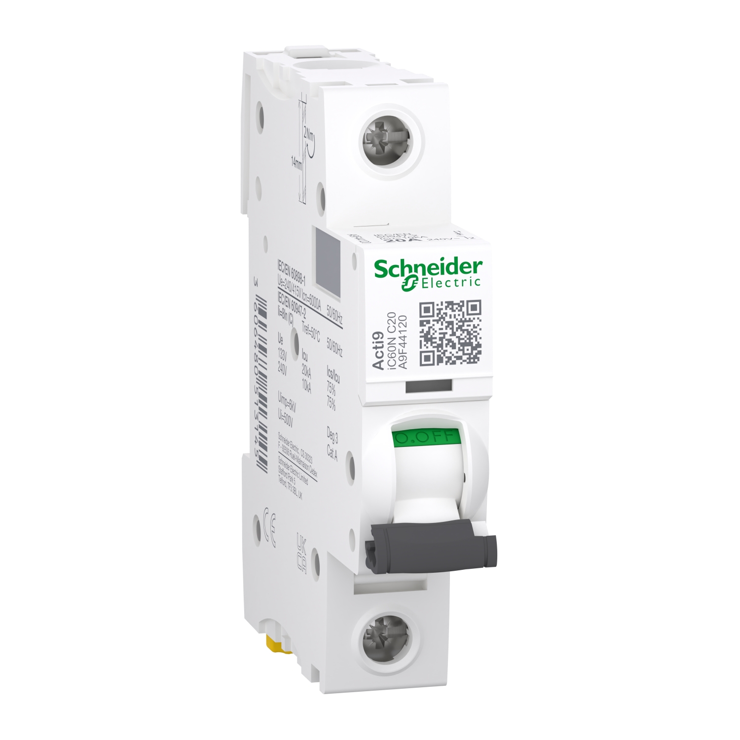 Acti9 A9F44120 Miniature Circuit Breakers (MCB)
