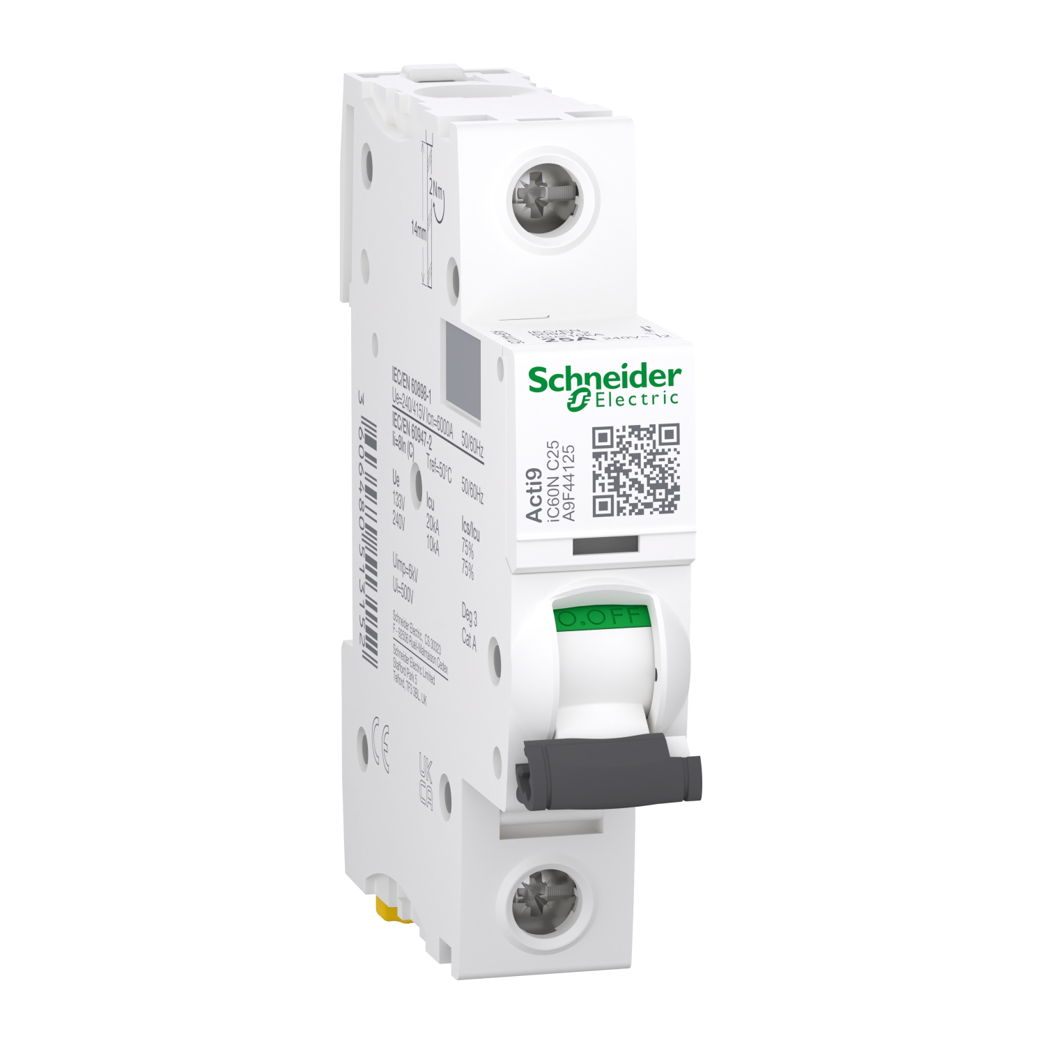 Acti9 A9F44125 Miniature Circuit Breakers (MCB)