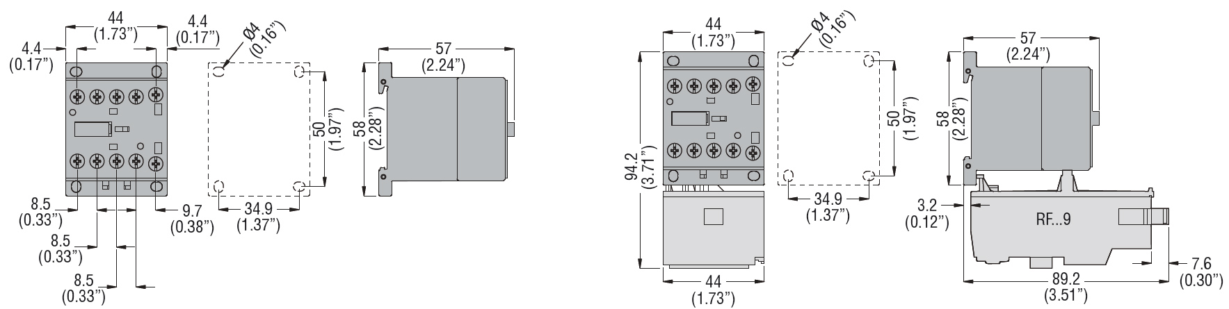 Lovato Three-pole contactor, FLA 14A, AC coil 50/60Hz, 24VAC, 1NO auxiliary contact — Contactors