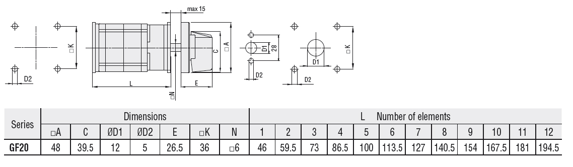 Lovato Rotary cam switch GF series, ammeter switch 20A, for rear mounting with black handle, front plate 48X48mm — Digital & Analogue Panel Meters