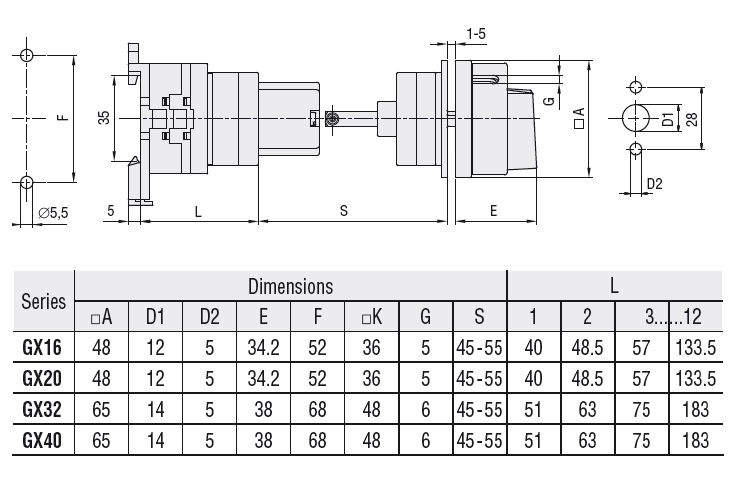 Lovato Rotary cam switch GX series, ON-OFF switch 1 pole 20A, for rear mounting with red/yellow handle padlockable in 0, door coupling and protection covers, front plate 48X48mm — Disconnect Switches