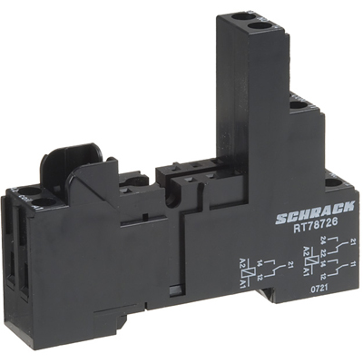 TE RT78726 – Plug-in DIN-rail socket — PCB Mount Relays (SPDT, DPDT)