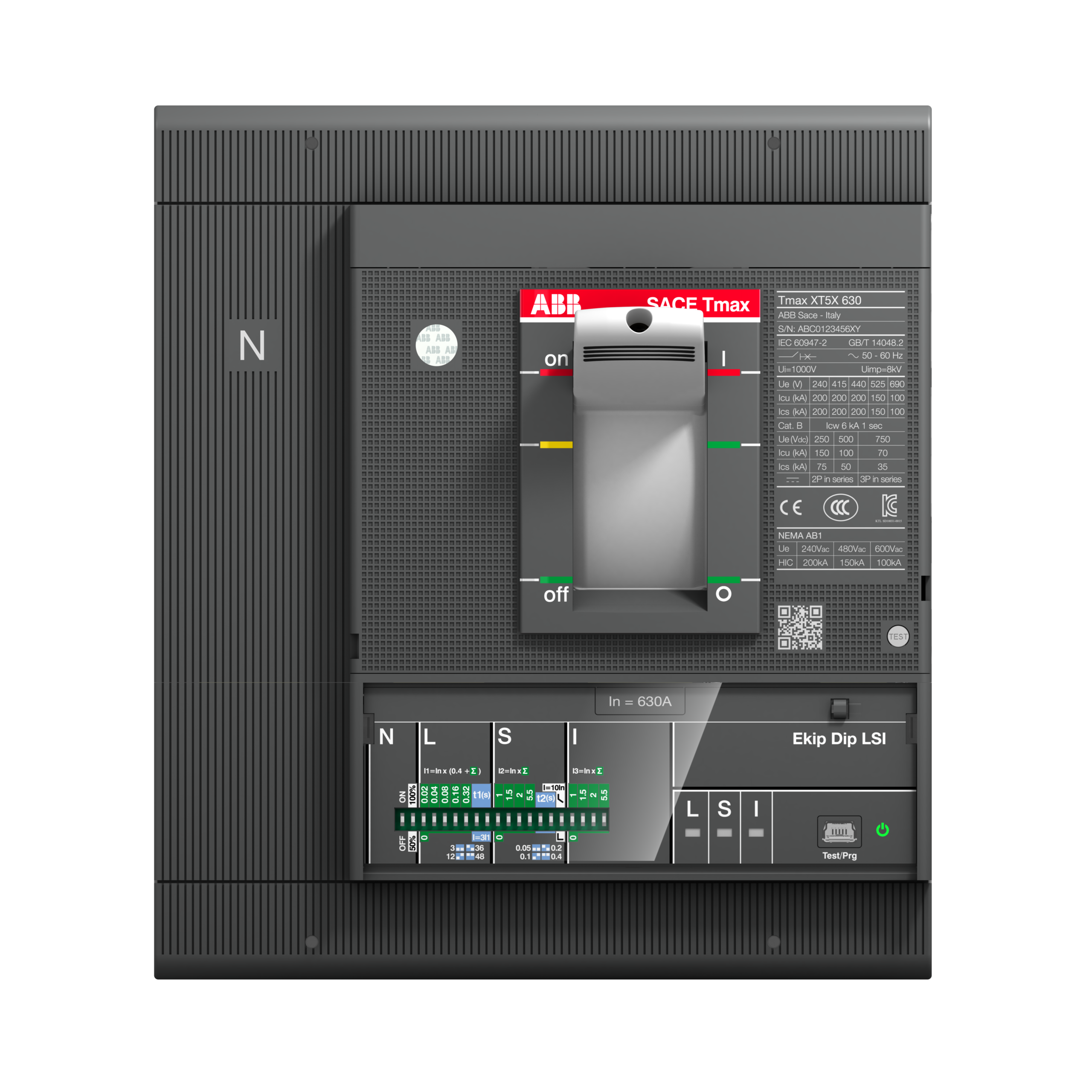 XT5S 630 Ekip Dip LS/I In=630 4p F F 1SDA100467R1 Air Circuit Breakers