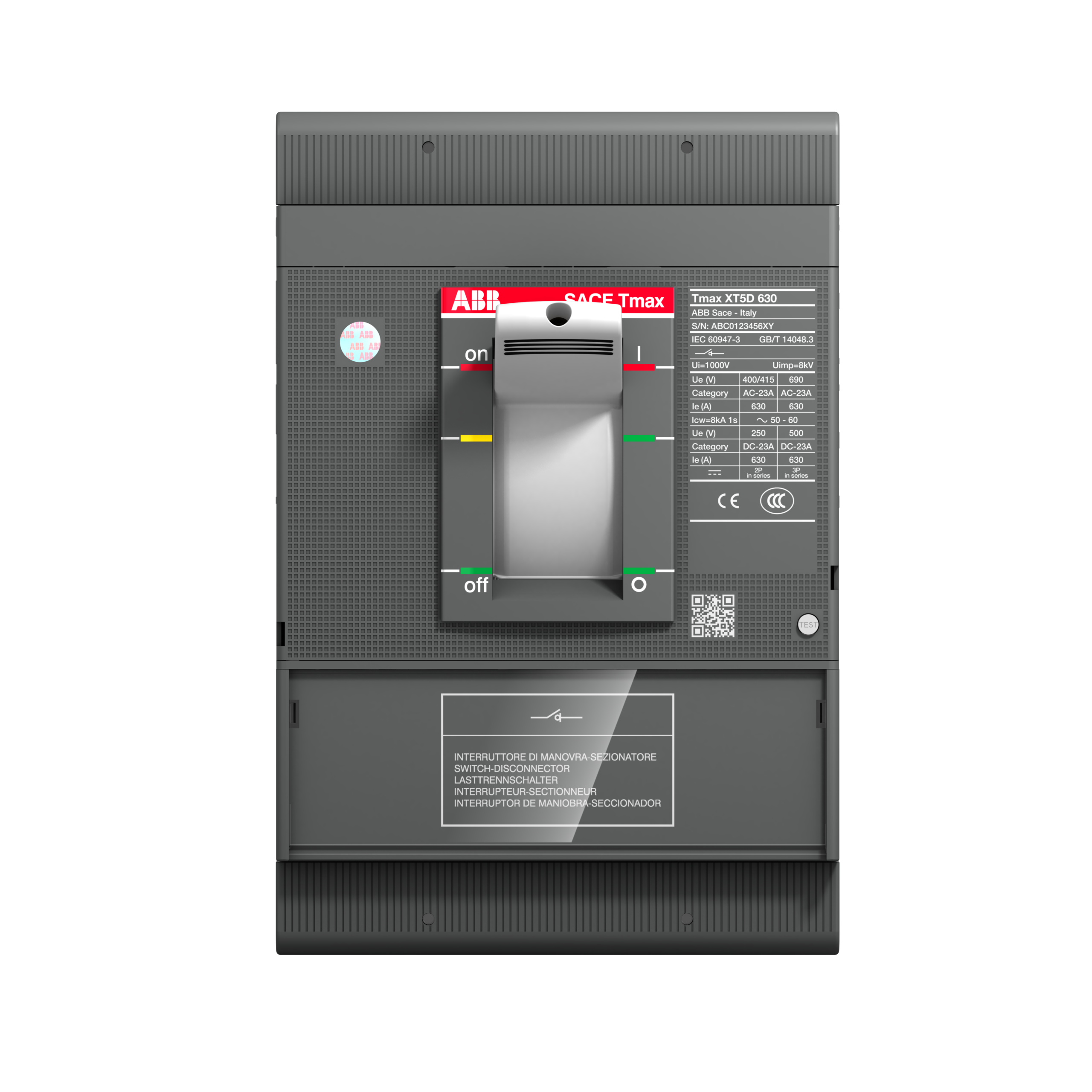 XT5D 400 3p F F 1SDA100546R1 Disconnect Switches