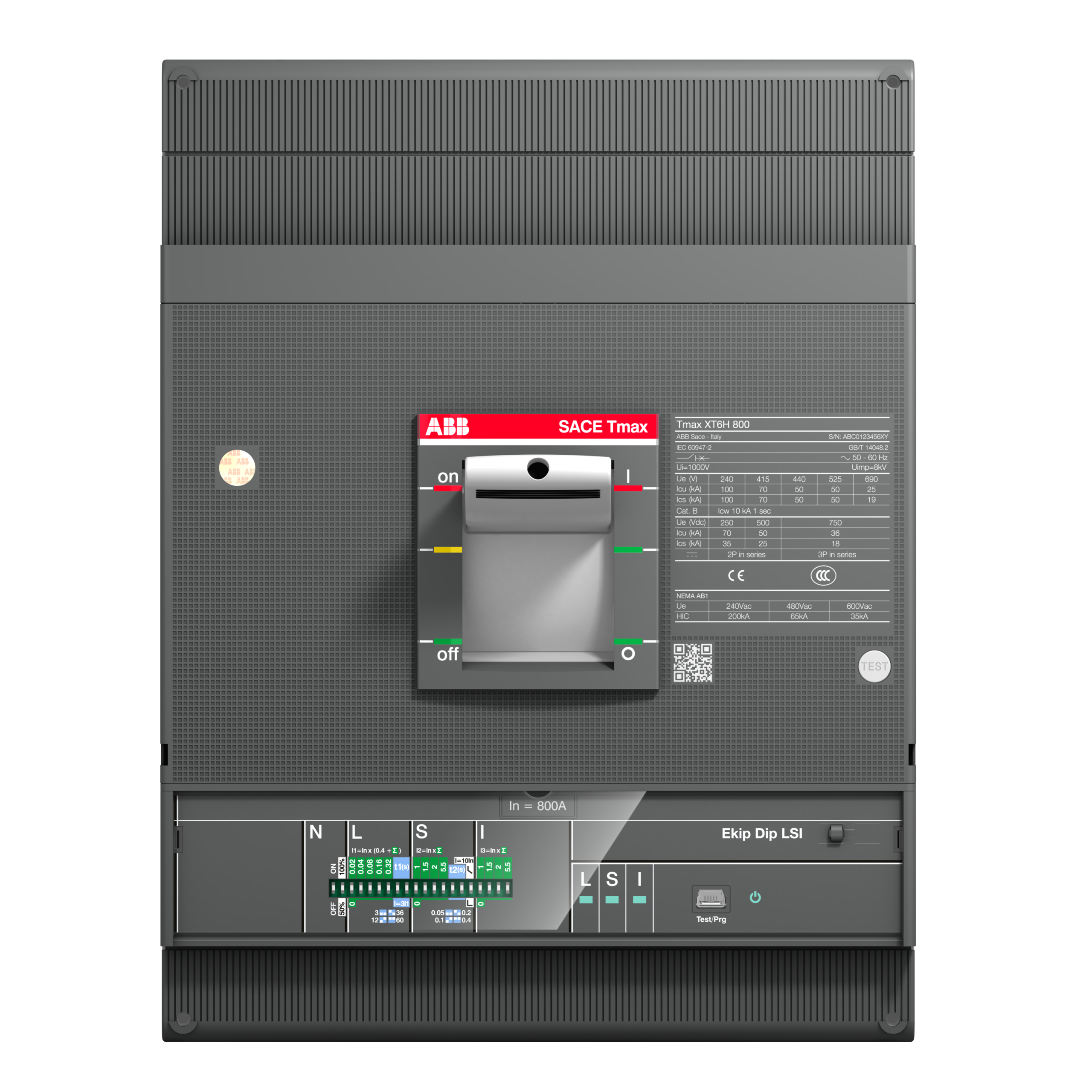 XT6N 1000 Ekip Dip LS/I In=1000 3p F F 1SDA100720R1 Air Circuit Breakers