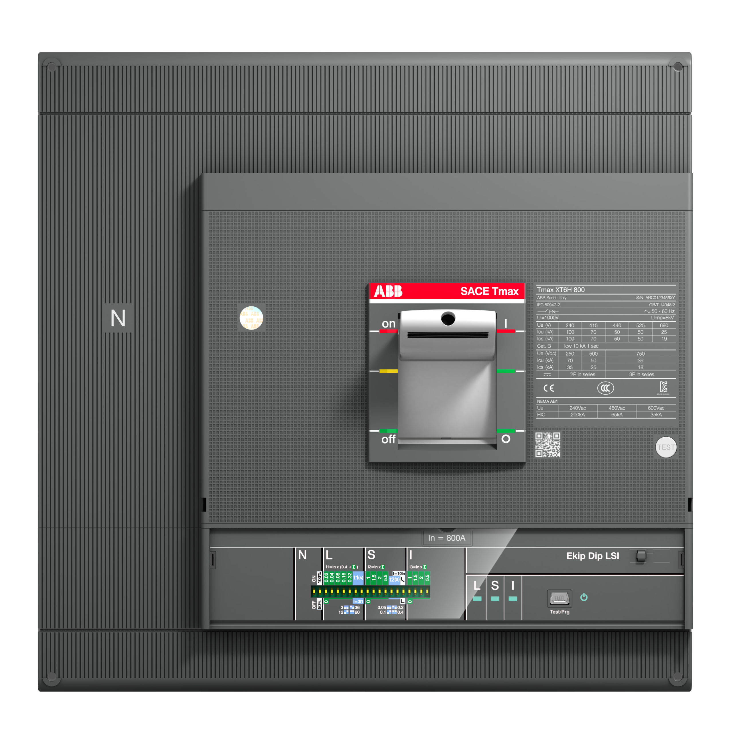 XT6N 1000 Ekip Dip LS/I In=1000 4p F F 1SDA100733R1 Air Circuit Breakers