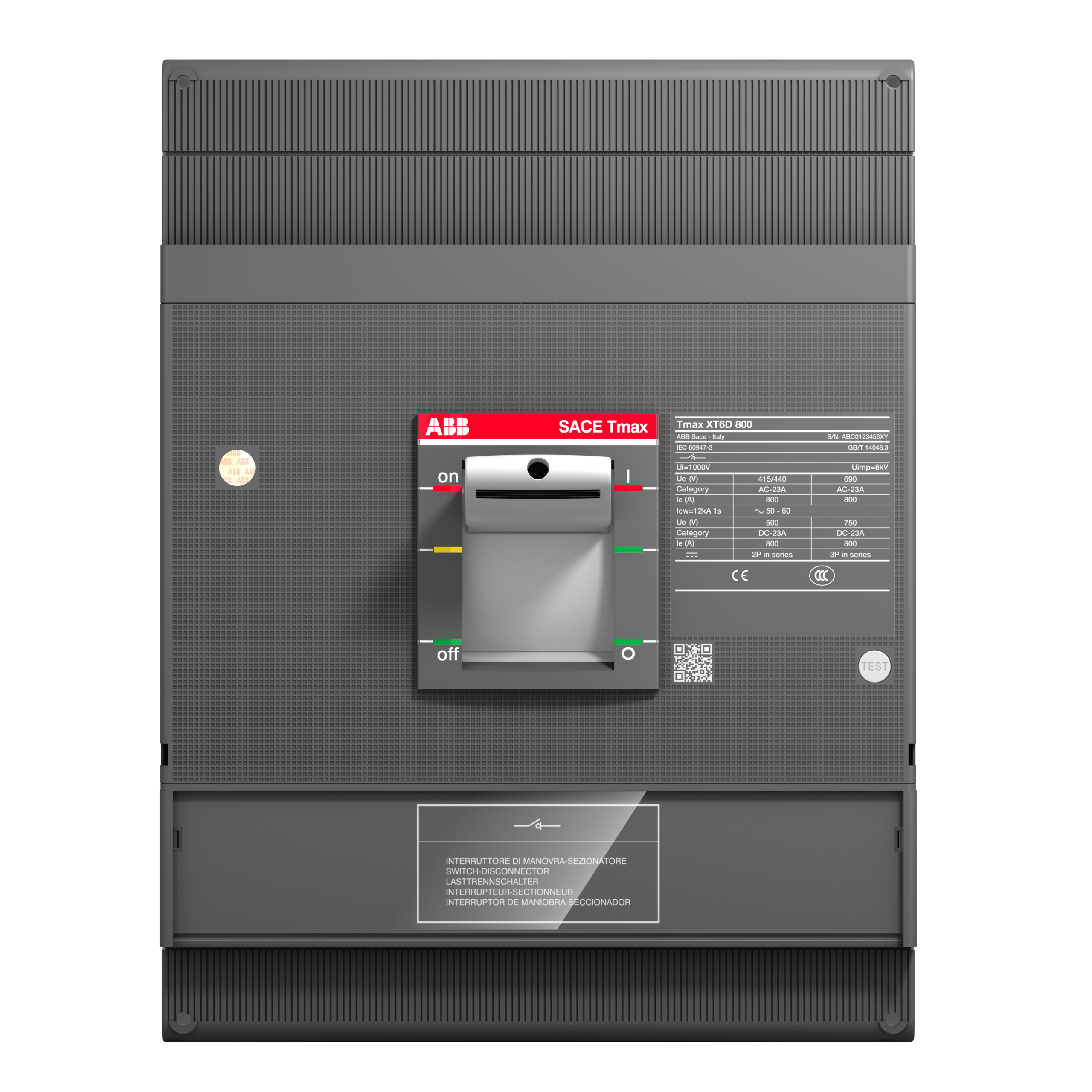 XT6D 800 3p F F 1SDA100784R1 Disconnect Switches