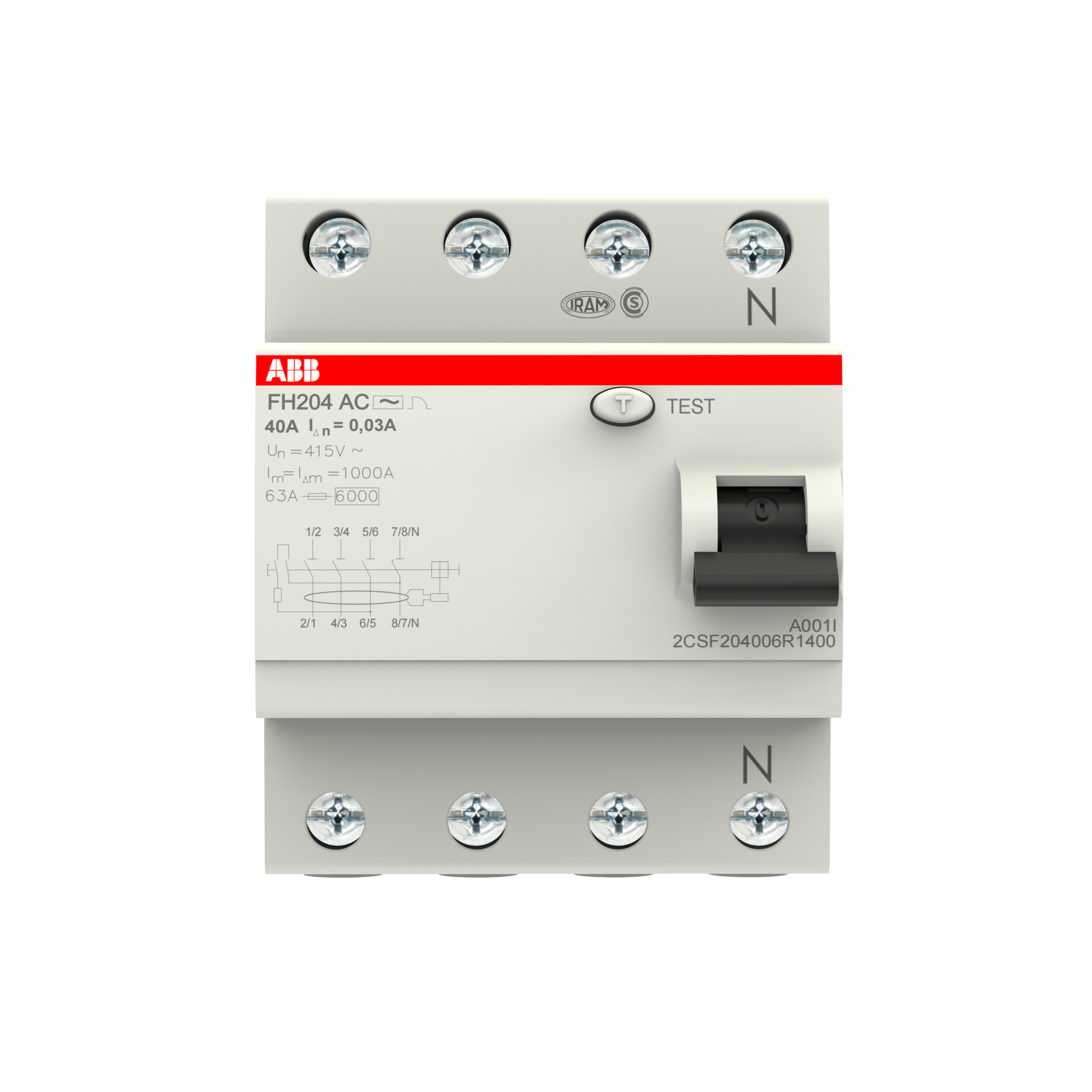FH204 AC-40/0.03 2CSF204006R1400 Residual Current Devices (RCD)