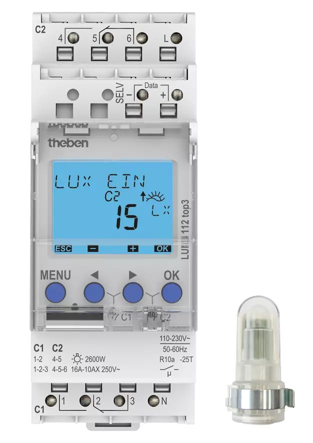 Theben LUNA 112 top3 AL – Light Level Controller — Lighting Controls & Dimmers